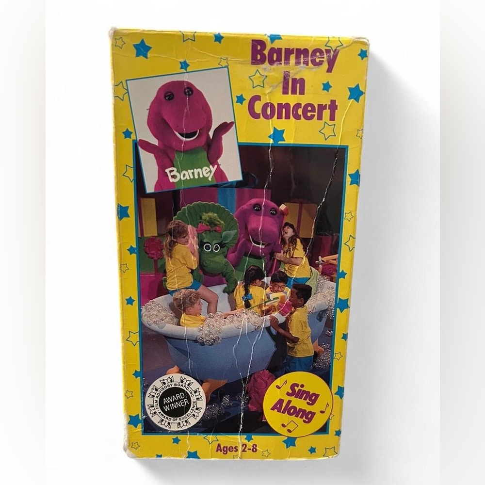 Barney in Concert VHS 1991 The Lyons Group White Tape Sing Along Ages 2–8